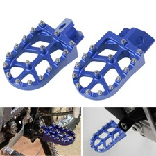 Blue CNC Wide Foot Pegs Footrest For Yamaha XT250 YZ125 YZ80 WR250 TTR90 TTR125 picture