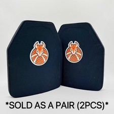 IRON ARMADILLO® Level III+ 10x12 Ceramic Rifle Body Armor Plate Stop M855 PAIR picture