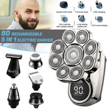 9D 5in1 Rotary Electric Shaver Cordless Men Hair Trimmer Bald Head Razor Wet Dry picture