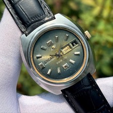 Rare Vintage Enicar DDG 190 Automatic Arabic Day & Date Swiss Watch Cal. A-R 167 picture