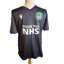 Hibernian 2020/21 Away Football Shirt Size Medium Macron Hibs Soccer Jersey picture