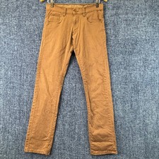 Furor Clothing Co Justin Pants Mens 28 Brown Cotton Slim Straight Five Pocket picture