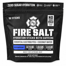 Fire Salt Electrolyte Hydration 100mg Caffeine Blue Raspberry - 32 Sticks picture