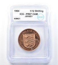 1964 Jersey 1/12 Shilling KM#21 PR67 CAM ICG *8904 picture