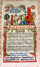 Vintage 1974 Tea Towel Bless This House Farmhouse Colorful Crisp New Poland picture