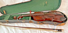 Antique Jacobus Stainer Labeled 3/4 Violin 13” w Bow & Vintage Case picture