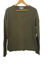 Madewell Womens Thompson Pocket Pullover Sweater Green Size Medium picture