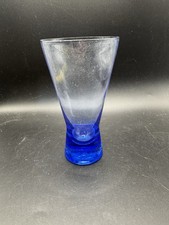 Vintage Cobalt Blue Art Glass Vase 6