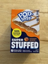 NEW KELLOGG’S FROSTED CINNAMON CARAMEL SUPER STUFFED POP TARTS 5 TOASTER PASTRIE picture
