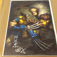 SIGNED 2X Wolverine #1 Exclusive Virgin Variant Kendrick Kunkka Lim w/COA 2 Sigs picture