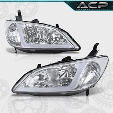 For 04-05 Honda Civic EM2 Replacement Sequential LED DRL Head Lights Lamps Clear picture