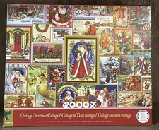 Ceaco Vintage Christmas Collage 2000 Piece Jigsaw Puzzle Santa Classic picture