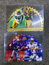 1997 Score Board Super Bowl XXXI #SB31 Brett Favre / Freeman /9700 Die Cut X2 picture