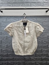 New SANCTUARY Everly Linen Bomber Top Flax Sz XS picture