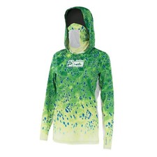 Pelagic Women's 50 + UPF Sun Fishing Hooded Shirt Exo-Tech Stretch Mask Airflow picture