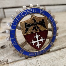 Vintage Automobile Club Pisa Italy Auto Badge Enamel Emblem ACI Italian Car picture