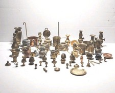 VTG Miniature Brass, Copper, & Metal Collectibles Lot 62 Pieces Various Scales  picture