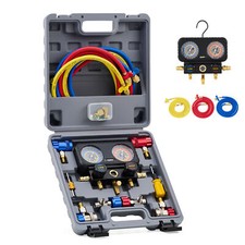 OMT 3 Way Air Conditioner Diagnostic Manifold Gauge For R1234yf Freon Charging picture