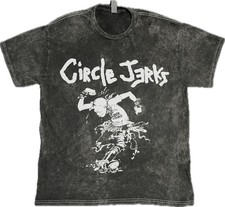 Circle Jerks T-Shirt Rock Music on 100% Cotton Mineral Wash Vintage Washed Tee picture