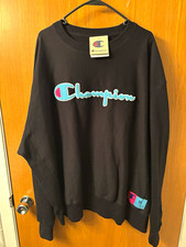 Champion Reverse Weave Crewneck Pullover Sweatshirt Black Men’s 3XL Big & Tall  picture