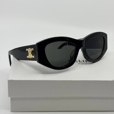Authentic CELINE Triomphe CL40308U black acetate gold women's sunglasses picture