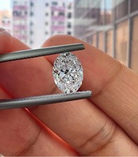 5.10 CT Natural White Diamond 10x12 mm 1 Pcs Oval Cut VVS1 D Grade Certified. picture
