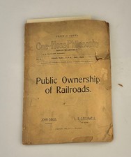 1898 Public Owner Ship of Railroads One?Hoss Philosophy No.6 Girard KS Rare picture