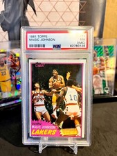 ⭐️ MAGIC JOHNSON 1981 TOPPS #21 PSA 7 MC NM RETIRED HOF LAKERS CARD 🔥🔥 picture