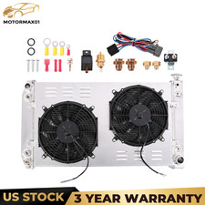 3 Row Radiator Shroud Fan Assembly For 1988-1999 Chevy GMC C1500 C2500 C3500 picture