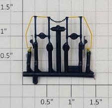 Athearn 67575 HO Blue and Yellow End Rail on Sprue picture
