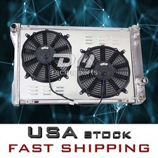 4 Rows Alu Radiator+Shroud+Fan For 1982-92 Chevrolet P20 30/GMC P2500 3500 V6 V8 picture