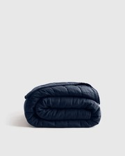 Quince European Linen Box Quilt Full/Queen-Dark Navy picture