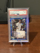 Topps 2025 Chrome Sapphire Ben Rice Rookie Auto #RA-BR Yankees /199 PSA 9 picture
