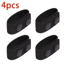 4Pcs Nylon Duty Belt Keepers Double Snap 2 Inch Wide Police Security Black picture