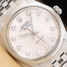 ROLEX OYSTER PERPETUAL AIR-KING 5500 MOTHER OF PEARL DIAL STEEL JUBILEE WATCH picture