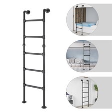 5-Step Carbon Steel Ladder Bunk Bed Ladder Stair Black 200kg/440.92lbs 66.93 in picture