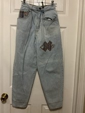 VTG 80s Breaker Sportswear Acid Wash Jeans Womens 9 High Rise Tapered Cuffed picture