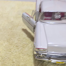 Ertl 1958 Chevrolet Impala White/Red/Chrome Diecast Car Opening Doors Hood picture