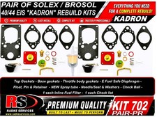 PAIR Kadron Brosol/Solex H40/44EIS Carb Rebuilds W/NEW SPRAY TUBES RADKE PR 702 picture