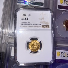 1907 P $2.50 Gold Liberty Head Quarter Eagle NGC MS-64 picture