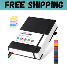 Hardcover Lined Notebook Journal For Writing 320 Pages Leather Thick College NEW picture