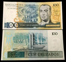 Brazil 100 Cruzados 1985 Banknote World Paper Money UNC Currency Bill picture