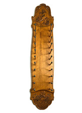 Rare Antique Enkeboll Hand Carved Wooden Wall Spool Rolling Pin Magazine Holder picture