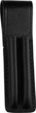 JAY-PEE Black Leather Double Pen and Pencil Holder for Belt, Double Pen Holder picture