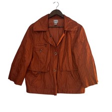 Women’s Chicos Orange Slick Jacket Size 3 picture