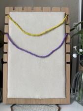 Handmade Yellow Seed Bead Choker Necklace Minimalist Boho Adjustable picture