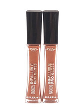 2  X  L’OREAL PARIS INFALLIBLE PRO GLOSS 8 HOUR 825 0.21 OZ NEW picture