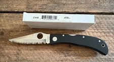 Spyderco Vintage-1997 JESS HORN C34S  -Black Micarta Knife-AUS-8-New in Orig Box picture