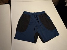 Lululemon Shorts Men's Small Onyx Blue Black Elevated Unlined Gym Yoga 8” Inseam picture