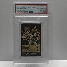 1969 Nabisco Team Flakes - Tony Oliva Auto POP 1 RARE HOF Minnesota Twins picture